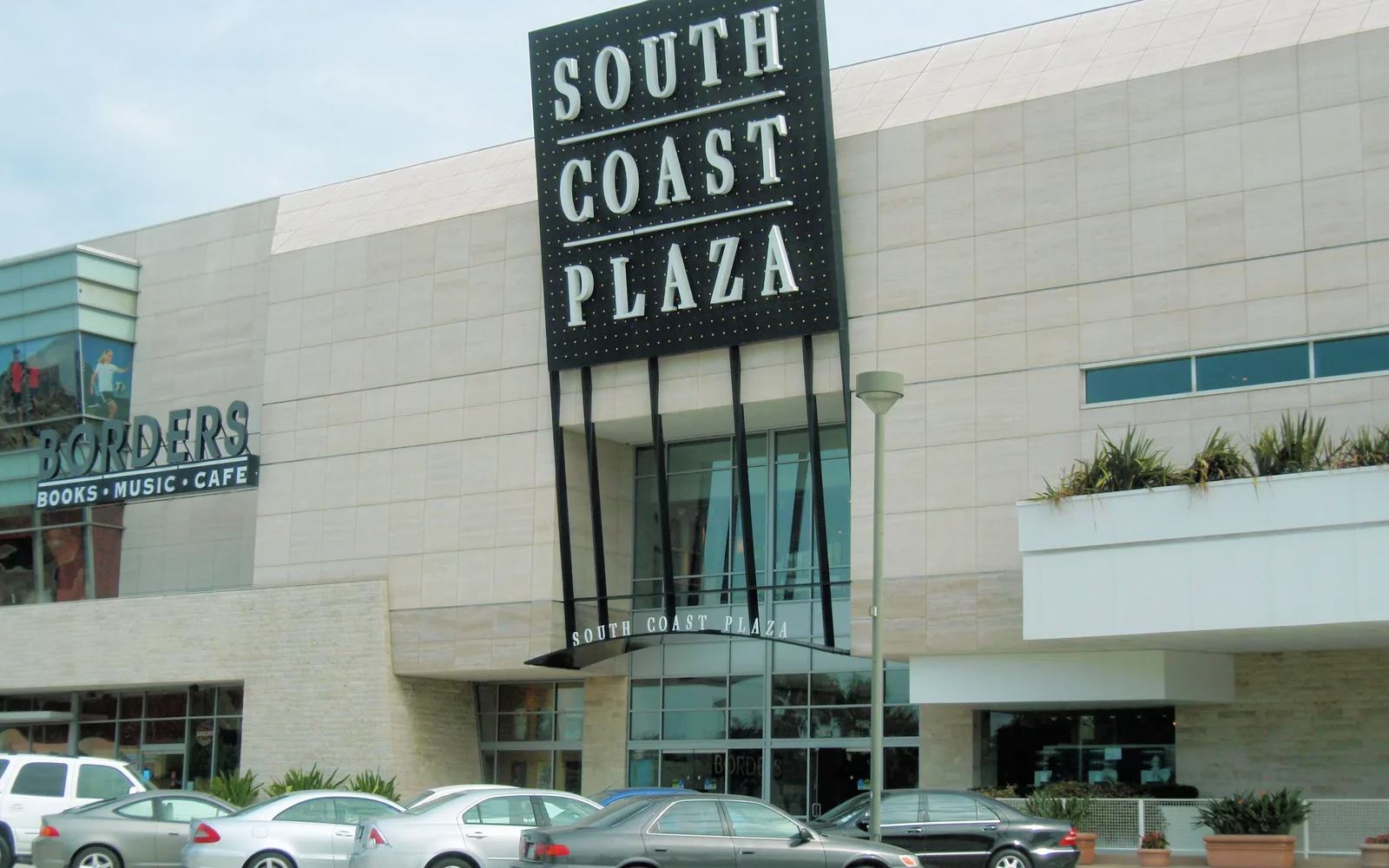 South Coast Plaza entrance in Costa Mesa